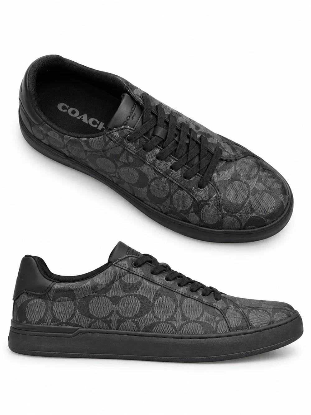 Coach Men's Black Signature Low-Profile Sneaker
